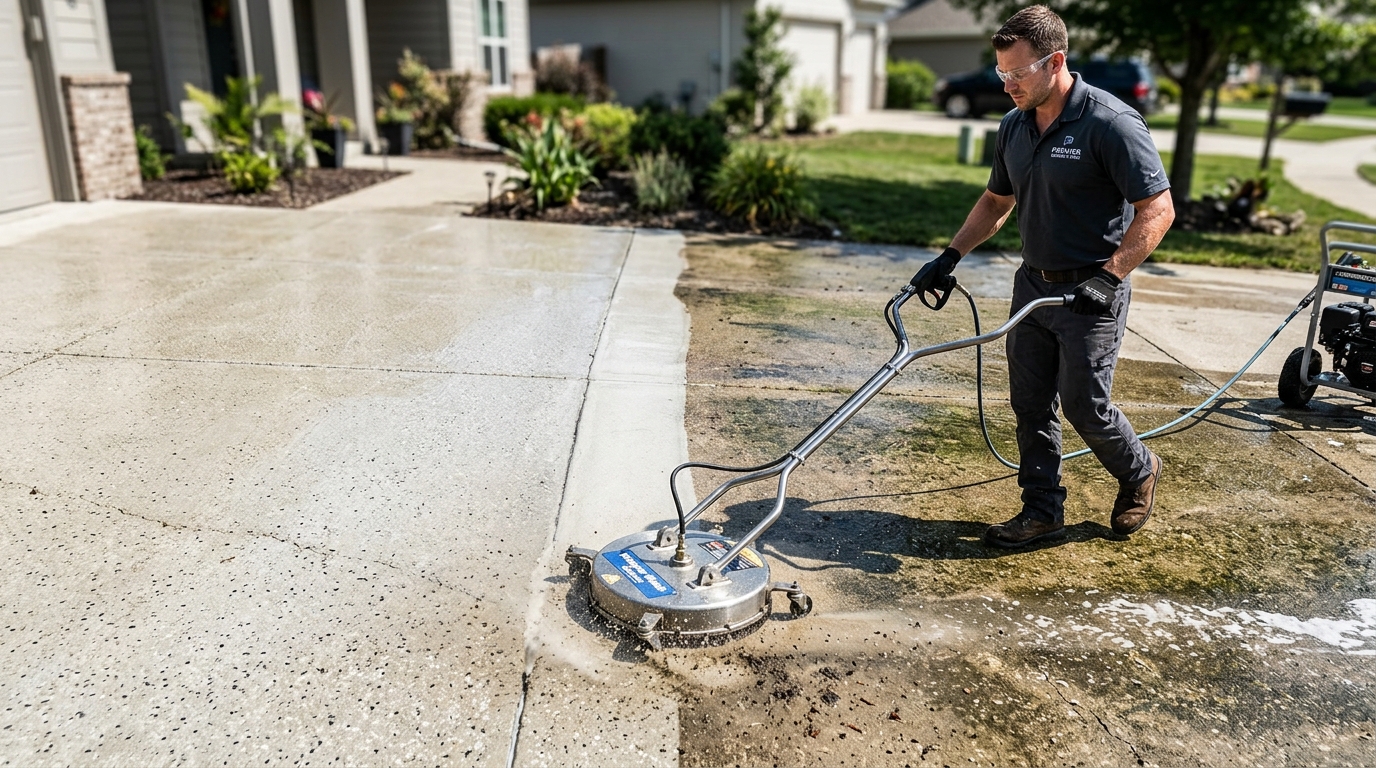 Professional concrete surface cleaner pressure washing and sealing in Hot Springs AR