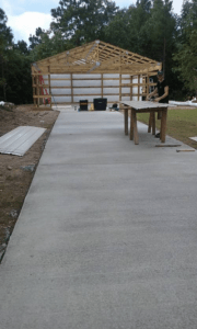 Concrete driveway in bismarck